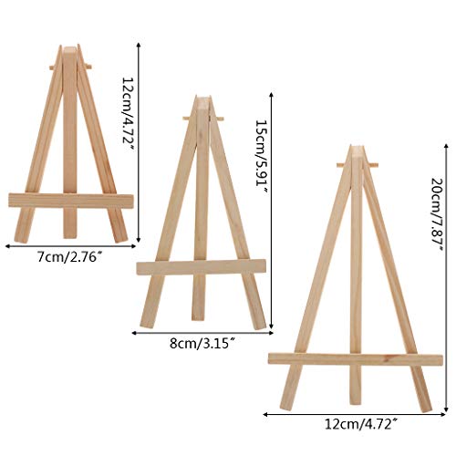 Siwetg - Mini cavalletto in legno naturale, stile