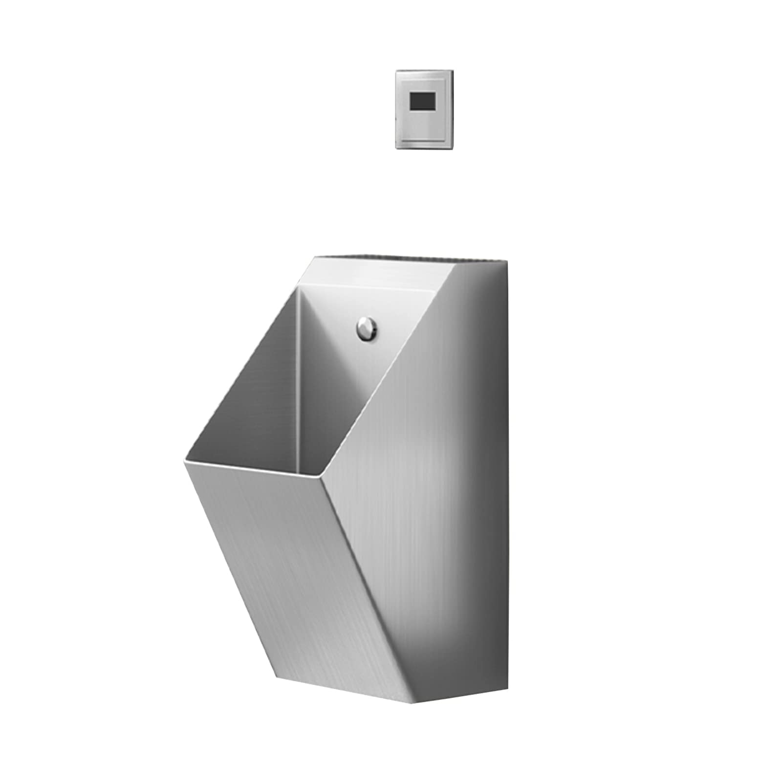 OTQEFTN Stainless Steel Sensor Urinals, Men's Standing Urinals, Household Bathroom Urinal Troughs, Commercial Sensor-Type High-Efficiency Flushing Urinals, Suitable for Hotel Res(