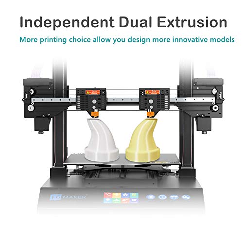 JGMAKER Artist-D Pro 3D Drucker, unabhängiger Doppelextruder mit schnell austauschbarer Meanwell-Stromversorgung Düse, Direktzufuhr PLA, TPU, PETG Filament Großdruckvolumen 300 * 300 * 340 mm - Image 3