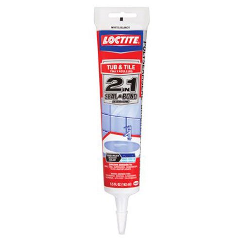 Loctite 2138420 5.5 oz. 2 in 1 Seal and Bond Tub and Tile Sealant, White