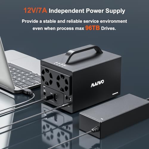 Caja externa USB-C 4 bahías para disco SATA 2.5" y 3.5" miniatura 6