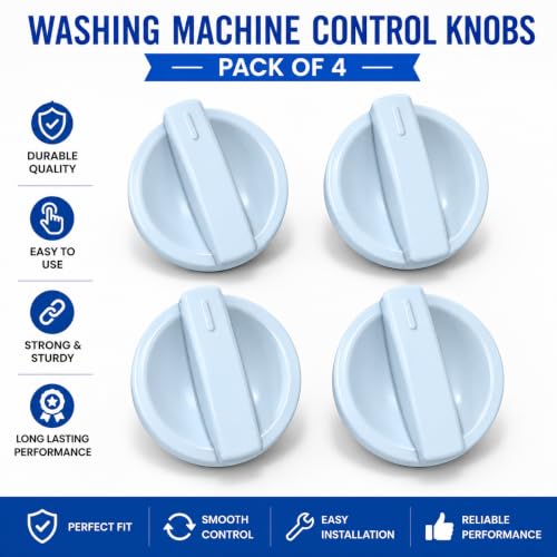 Image of Knob Compatible with Godrej WS 800 PDS | WS 820 PDL | WS 900 PDS AM MZ | WS 800 PD Semi Automatic Top Loading Washing Machine Replacement Knob Set (Pack of 4)