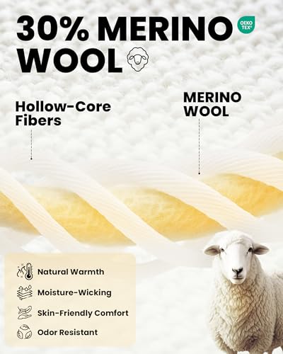 OutdoorMaster Thermolite Merino Wool Ski Sock
