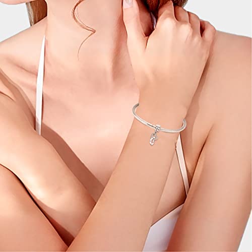 Image of Jewelry Charm Interlocking Hearts Dangle Charm Beads fit Bracelets Necklace,925 Sterling Silver Pendant Beads,Christmas Halloween Birthday Valentine's Day Gifts for Women Wife