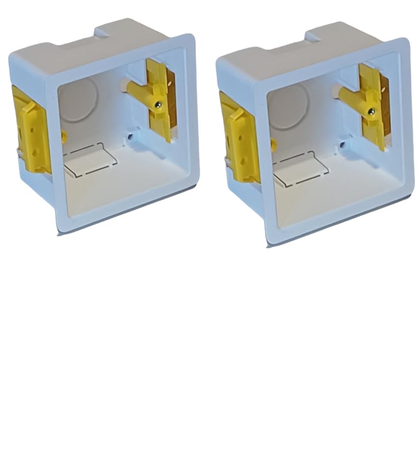 47mm extra deep dry wall back box (2), White