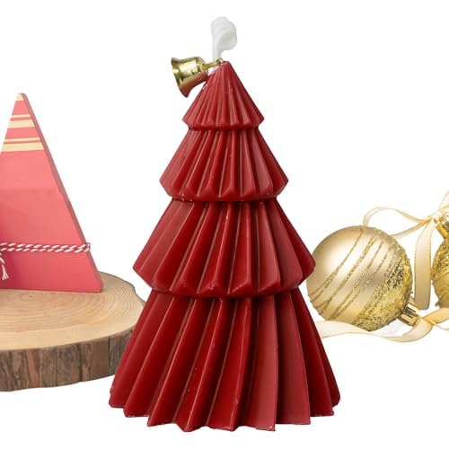 Niesel Vela de aromaterapia de Navidad, vela perfumada de con forma de árbol de Navidad, hecha a mano, decoración del hogar para comedor, iglesia, porche, ventana, escritorio, Año Nuevo