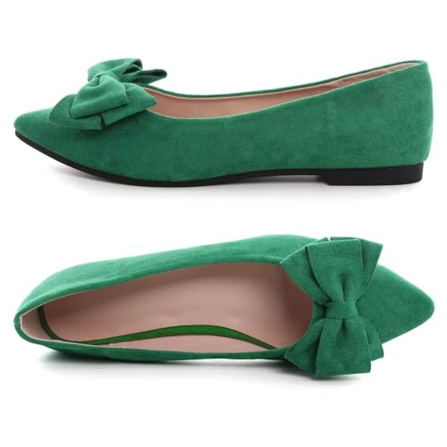 Image of TN TANGNEST Women Fashion Bowknot Flats Comfort Pointed Toe Dress Shoes