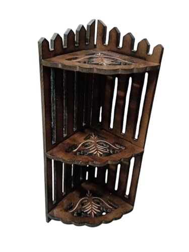 Wooden Corner Plant Stand, 3-Tier Indoor Display Shelf, Walnut Brown, Space-Saving Plant Rack for Living Room, Balcony & Bedroom - Image 7