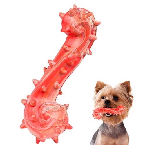 Autoau Juguetes para Perros Masticadores Pequeños Hueso Interactivo Perro, Juguetes Perro Indestructible de Caucho Natural para Perros Pequeños