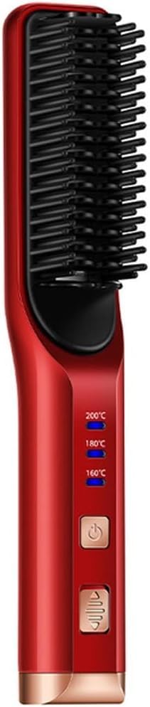 NANZU Heating Straight Hair Brush Fast Styling Portable Hair Flat Irons Straightening Comb USB Rechargebattery