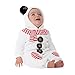 Dasongff Unisexe-bébé Noël Cosplay Bonhomme de Neige Costume Bébé Vêtements de Noël Combinaison d'hiver Automne Bonhomme Neige de Noël à Capuche De Barboteuse Costume pour garçon Fille