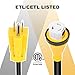 SCITOO 15AMP to 50AMP 1Feet RV Extension Cord,Heavy Duty 3,STW 10AWG/3C gauge wires RV Power Cord for RVs, Generators, Campers, ETL/CETL Listed