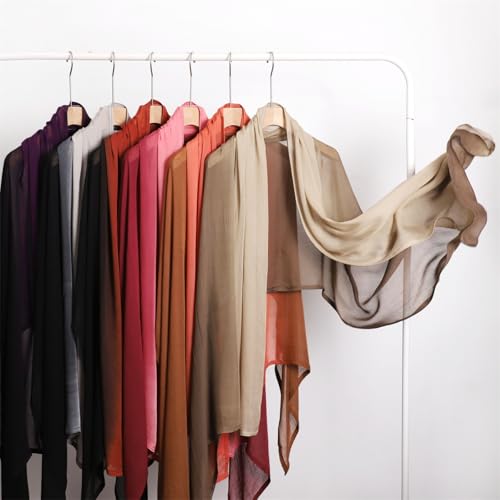 SUNDSGT Hijab Scarf for Women Soft Gradient Color Lightweight Muslim Hijab for Women3