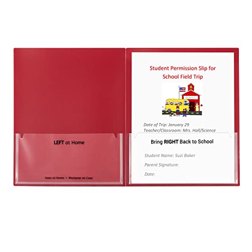 C-Line Classroom Connector School-To-Home Folders, Red, 25 Per Box (32004) #TOP2