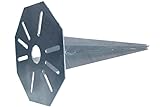 NAJDER Picchetto a terra 175/300 mm per il fissaggio di lampade da esterno, illuminazione da giardino, supporto per lampade, ancoraggio a terra, acciaio zincato durevole