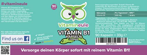Vitamin B1 Kapseln mit 200 mg Thiamin, hochdosiert und vegan