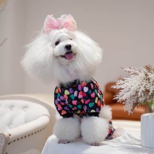 Image of CuteBone Small Dogs Outfit Soft Puppy Onesies Pjs Dog Pajamas Pet Coat Cat Apparel Comfy Doggie Jumpsuit Bodysuit for All Seasons