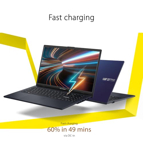 Image of ASUS Vivobook Go 15 Laptop, 15.6 inch FHD 16:9 Display, AMD Athlon Silver 10 Processor, AMD Radeon Graphics, 4GB RAM, 128GB SSD, Windows 11 Home, Peacock Blue, E1504FA-PS04-B