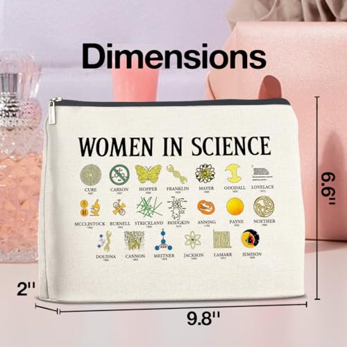 Makeup Bag Gifts for Science Teachers Science Lovers Woman in Science Cosmetic Bag Zipper Makeup Pouch2
