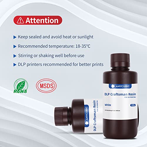 Resina DLP Anycubic para Impresoras 3D de Alta Precisión - Fernando Cortés Resina DLP Anycubic para Impresoras 3D de Alta Precisión - Fernando Cortés