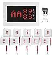 WNKRUN Caregiver Pager Wireless Call Button 1600+ Feet Nurse Alert System for Elderly Disabled Pa...