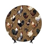 Ensemble complet inclus : Chaque ensemble comprend une assiette décorative, un support stable, un crochet mural et du ruban adhésif double face. Vous pouvez la poser à la verticale, la poser sur une table avec un socle ou l'accrocher.