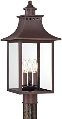 Quoizel Chancellor 3-Light Copper Bronze Outdoor Post Lantern