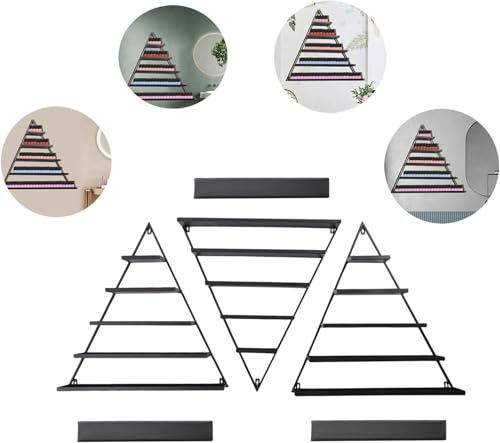 Expositor de uñas de pared con geometría triangular de 5 niveles para salones 7