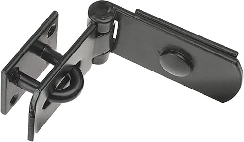 Merriway BH04492 9.843 in (10 pulgadas) Cerrojo de la barra de bloqueo giratorio de seguridad resistente y grapas - Negro