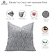Fabritual Handmade Block Print Pure Linen 18X18 Inches Vintage Pillowcase Cushion Cover with Zipper for Sofa, Couch and Bed, Fall, Summer Decoration, Outdoor, Boho Home Décor, Neel Gagan, Light Grey
