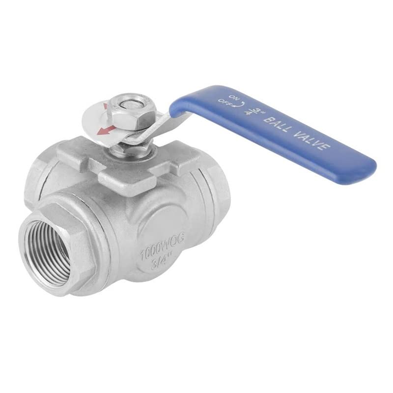 Trójdrożny zawór kulowy ze stali nierdzewnej 304 do ogrodu przydomowego - Złącza wodne z gwintem żeńskim 1/4 '' do 1'' BSP(Dn15 L type)
