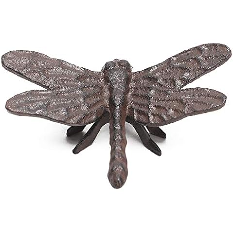 BRASSTAR Cast Iron Dragonfly Statue Ornament Cover