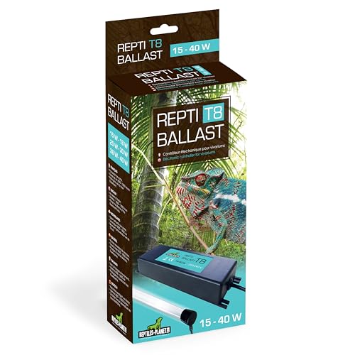 Reptiles Planet - Repti Ballast pour Tube Fluorescent T8 de 15 à 40 W, Noir