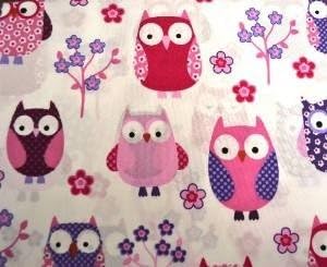 Divatex Diva Sleep Pink and Purple Owls Full Sheet Set