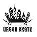 Kreatives Design Urban Skate Wandaufkleber Vinyl Aufkleber Skateboard Extremsport Aufkleber Jungen Wandbilder Wohnkultur 59x58 cm