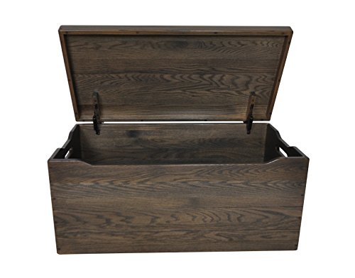 36-Wooden-Storage-Chest–Handmade-Amish-Hope-Chest–Storage-Trunk-wAnti-Slam-Hinges–Solid-Wooden-Chest-wHandles–Clothing-Keepsake-Blanket-Chest-Oak-Wood-Antique-Slate-Stain-36 36 Wooden Storage Chest–Handmade Amish Hope Chest–Storage Trunk wAnti Slam Hinges–Solid Wooden Chest wHandles–Clothing Keepsake Blanket Chest Oak Wood Antique Slate Stain 36