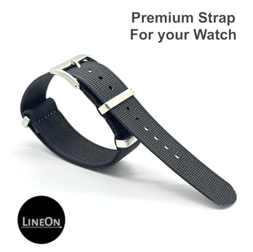 Image of Lineon 20mm & 22mm Stainless Steel 304 Buckle & loop Nylon Vintage Style NATO Watch Strap ONE WAY NATO Nylon STRAP Imported Quality With Pins and Pin Remover Tool (Include)