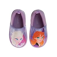 Josmo Girls Slippers Frozen Girls Plush House Slipper Purple (Size 11-12 Little Kid)