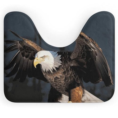 asbwuo Rutschfester Badezimmerteppich mit 3D-Weißkopfseeadler,...