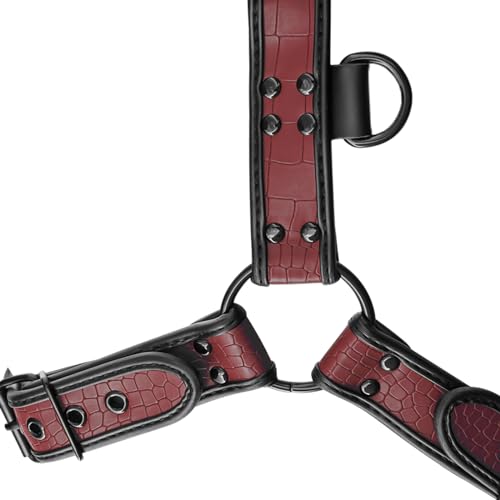 Alligator Pattern PU Mens Harness Leather Suspenders Belt Adjustable Shoulder Strap3