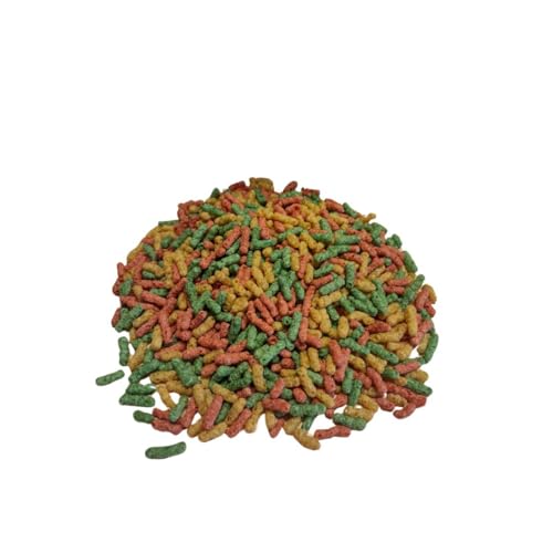 LUKRA Nourriture pour Poissons de Bassin - Mélange de 3 Variétés - 4,2 kg - Environ 35 l - Pour Poissons Rouges, Koï et Autres Animaux de Bassin - Flotte...
