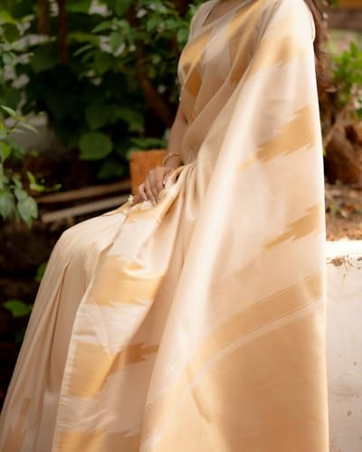 Image of C J Enterprise Women's Banarasi Saree Pure Kanjivaram Style Silk Saree With Blouse Piece for Wedding (Shiv-1)