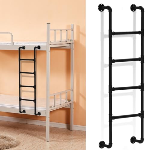 Échelle lits superposés en acier noir : l'accès sûr et compact