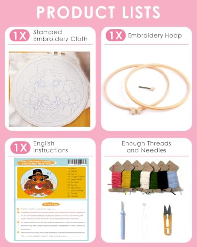 Image of TCDZMYGS Punch Needle Kit for Beginners Adults-Turkey,with Video Tutorial