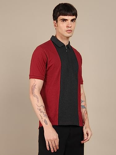 Image of Dennis Lingo Men's Cotton Polo Neck Regular Fit T-Shirt