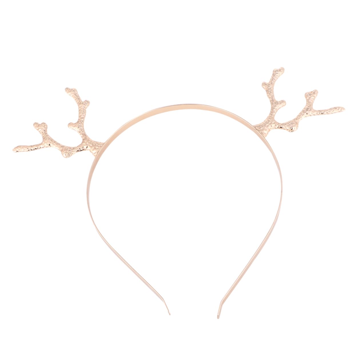 Metal Antler Headband Simple Gold Deer Horn Hair Hoop Christmas Party Hair Accessories for Women Girls (Style 1)