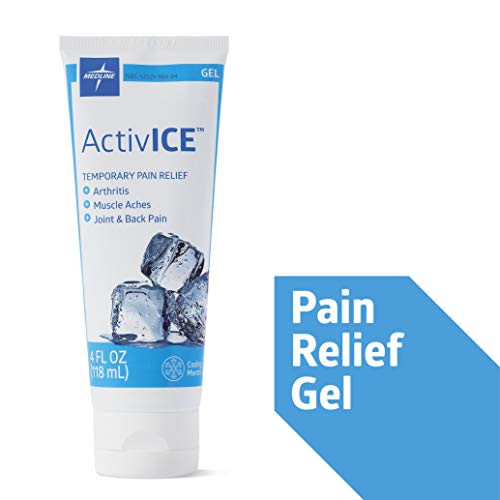 Medline ActivICE Topical Pain Reliever Gel, Great for Arthritis, Muscle Aches and Back Injuries, 4-oz Tube