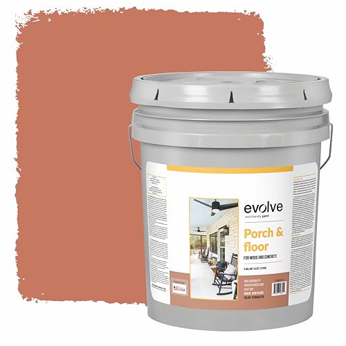 EVOLVE Porch & Floor Paint (Terracotta) 5-Gallon – Durable, Scratch-Resistant,