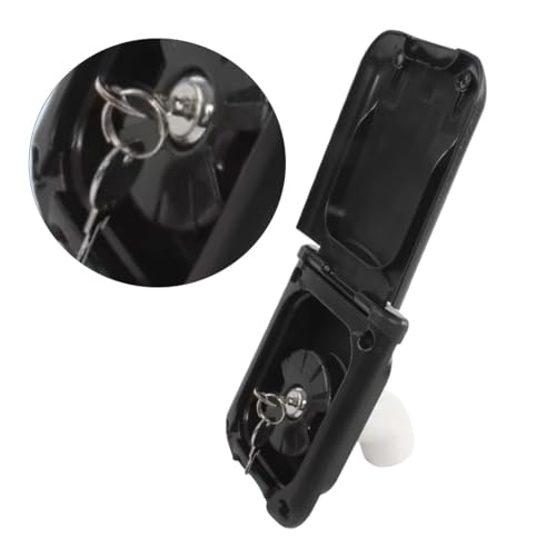 Image of Riloer RV Square Gravity Water Inlet, ABS RV Fresh Water Locking Cap Gravity Water Inlet with Bayonet Style Cap and Magnetic Attraction (Black /White)