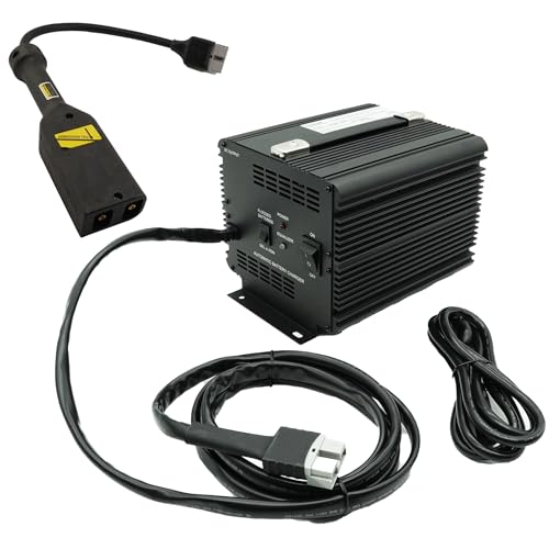 Image of Schauer JAC2036H 36V 20A Automatic Battery Charger with Float Mode + EZGO Powerwise “D” Plug Adapter / SB50 – Golf Cart, Lead Acid, AGM & Gel Batteries